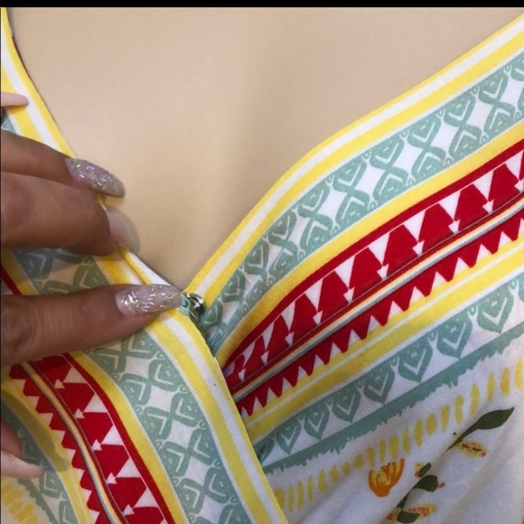 FLORAL PRINT MAXI BOHO DRESS - Picture 3 of 6